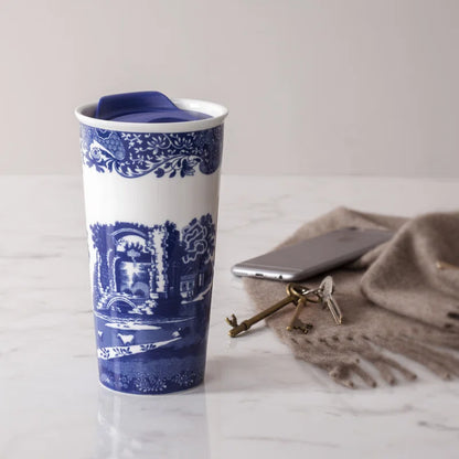 Blue Italian Travel Mug 8Oz