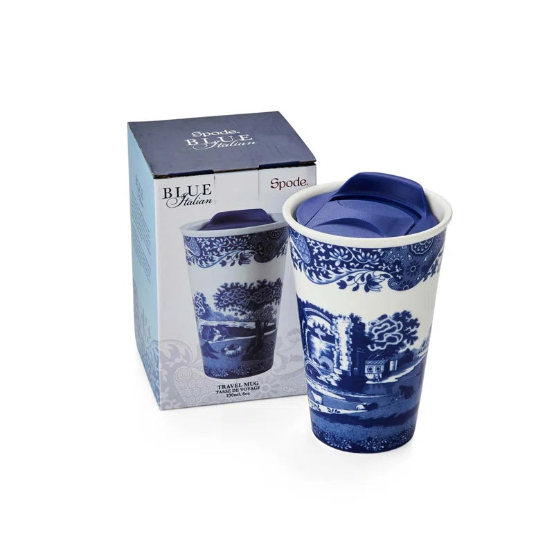 Blue Italian Travel Mug 8Oz