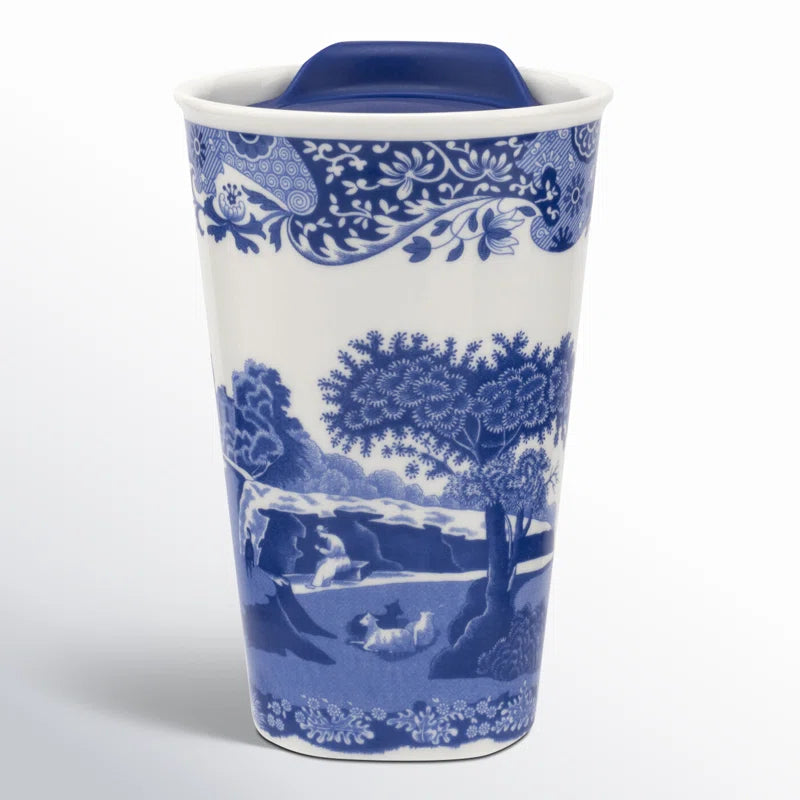 Blue Italian Travel Mug 8Oz