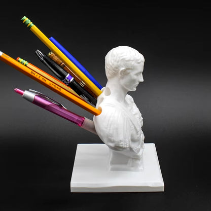 Julius Caesar Statue Office Desk Pen Holder Office Desk Organizer Office Decor Pen Rack Gift Stationery Teacher Gift