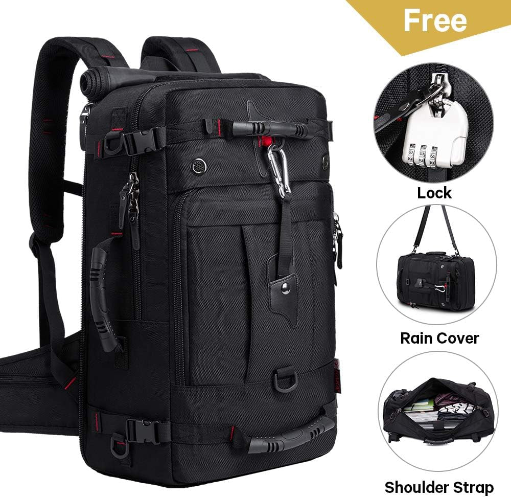 Travel Backpack, Carry on Backpack Durable Convertible Duffle Bag Fit for 15.6 Inch Laptop for Men and Women(Medium 35L)