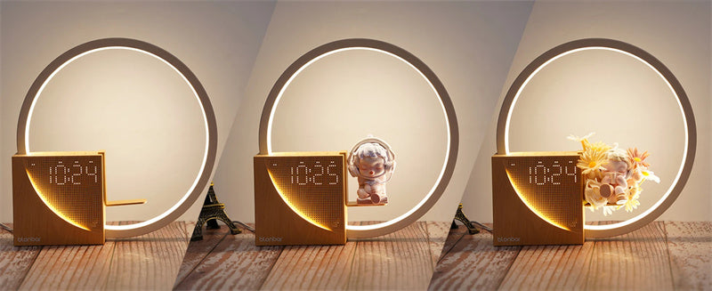 Touch Bedside Lamp with Alarm Clock & Natural Sounds