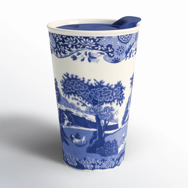 Blue Italian Travel Mug 8Oz