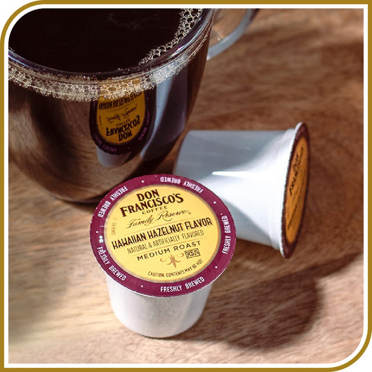 Hawaiian Hazelnut Flavored Medium Roast Coffee Pods - 55 Count - Recyclable Single-Serve Coffee Pods, Compatible with Your K- Cup Keurig Coffee Maker