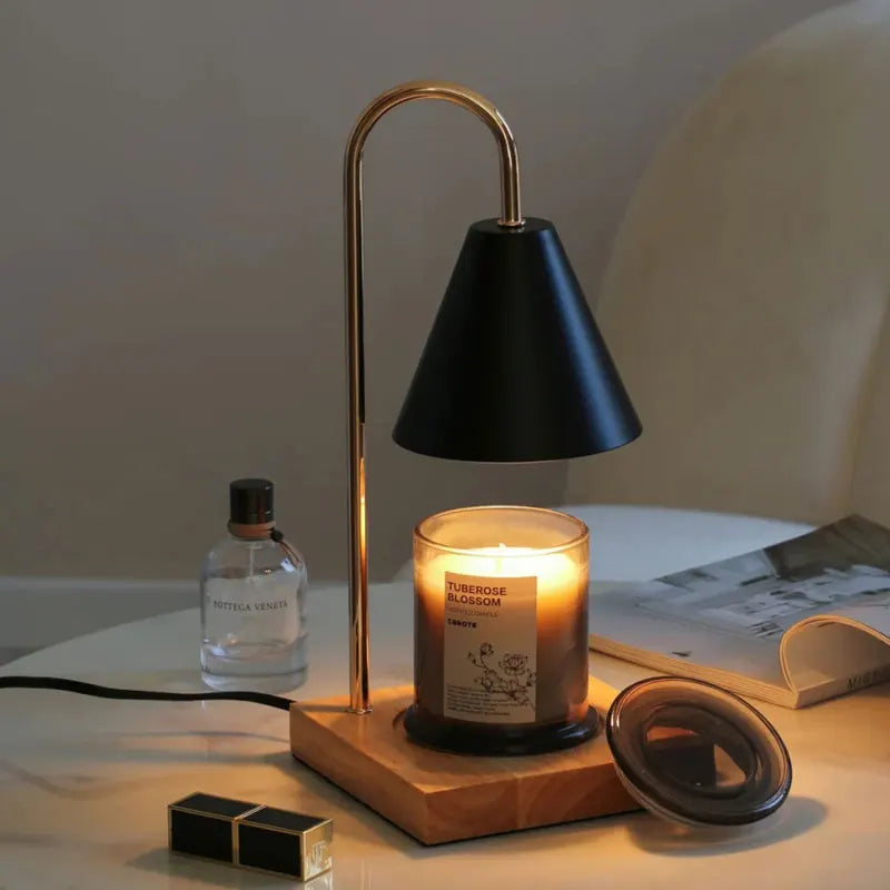 Candle Warmer Lamp Aromatherapy Retro Melting Wax Lamp with Timer Scent Candle Melt Lantern for Home Bedroom Modern Decoration