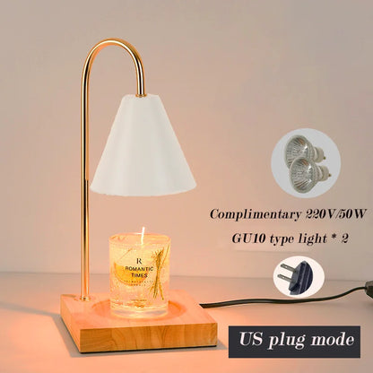 Candle Warmer Lamp Aromatherapy Retro Melting Wax Lamp with Timer Scent Candle Melt Lantern for Home Bedroom Modern Decoration