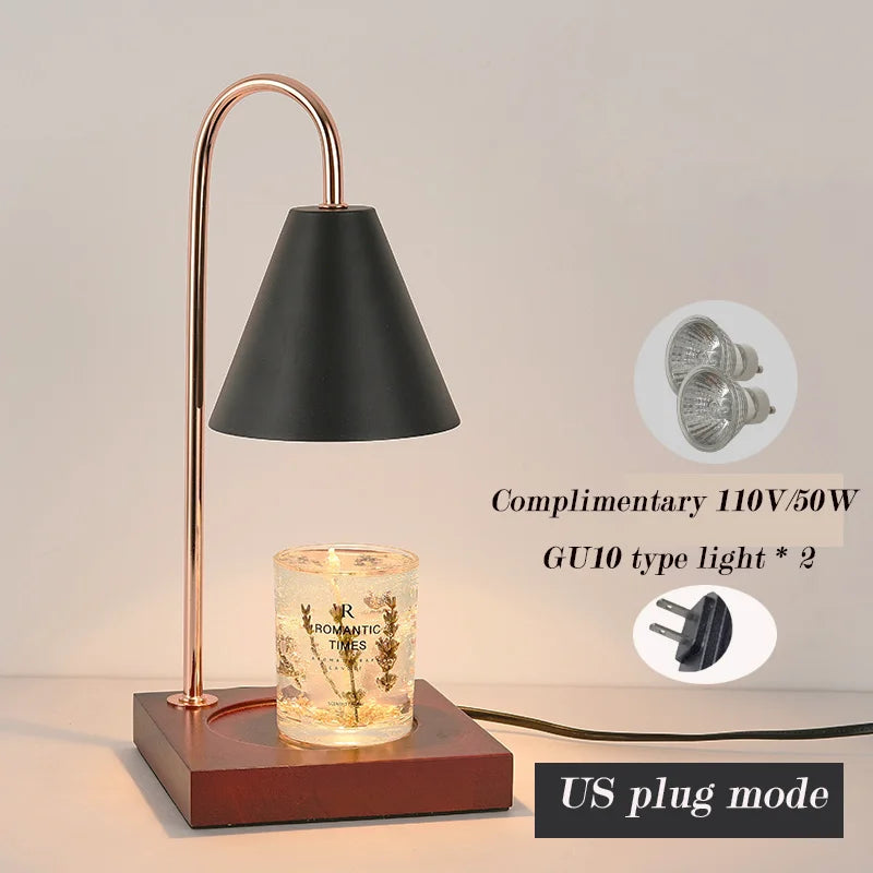 Candle Warmer Lamp Aromatherapy Retro Melting Wax Lamp with Timer Scent Candle Melt Lantern for Home Bedroom Modern Decoration