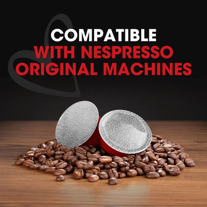 Pods Compatible with Nespresso Original Machines, Espresso Capsules (100 Passione Regular Pods, 100 Count (Pack of 1))