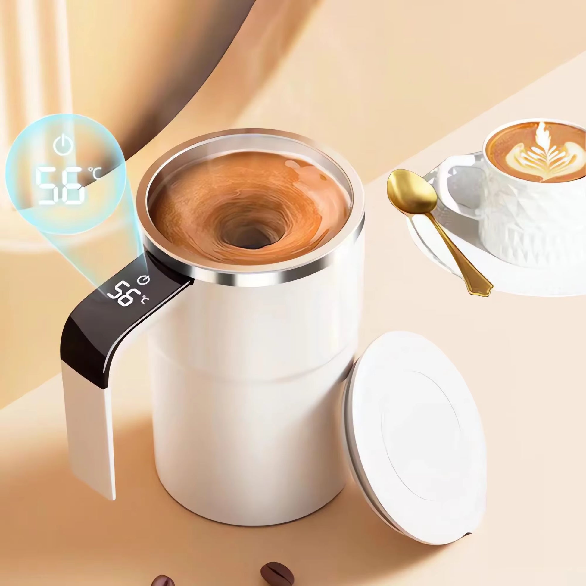 New USB Rechargeable Automatic Magnetic Cup Electric Coffee Self Mixing Mug IP67 Waterproof Food Safe 380ML Coffee Mug for Tea